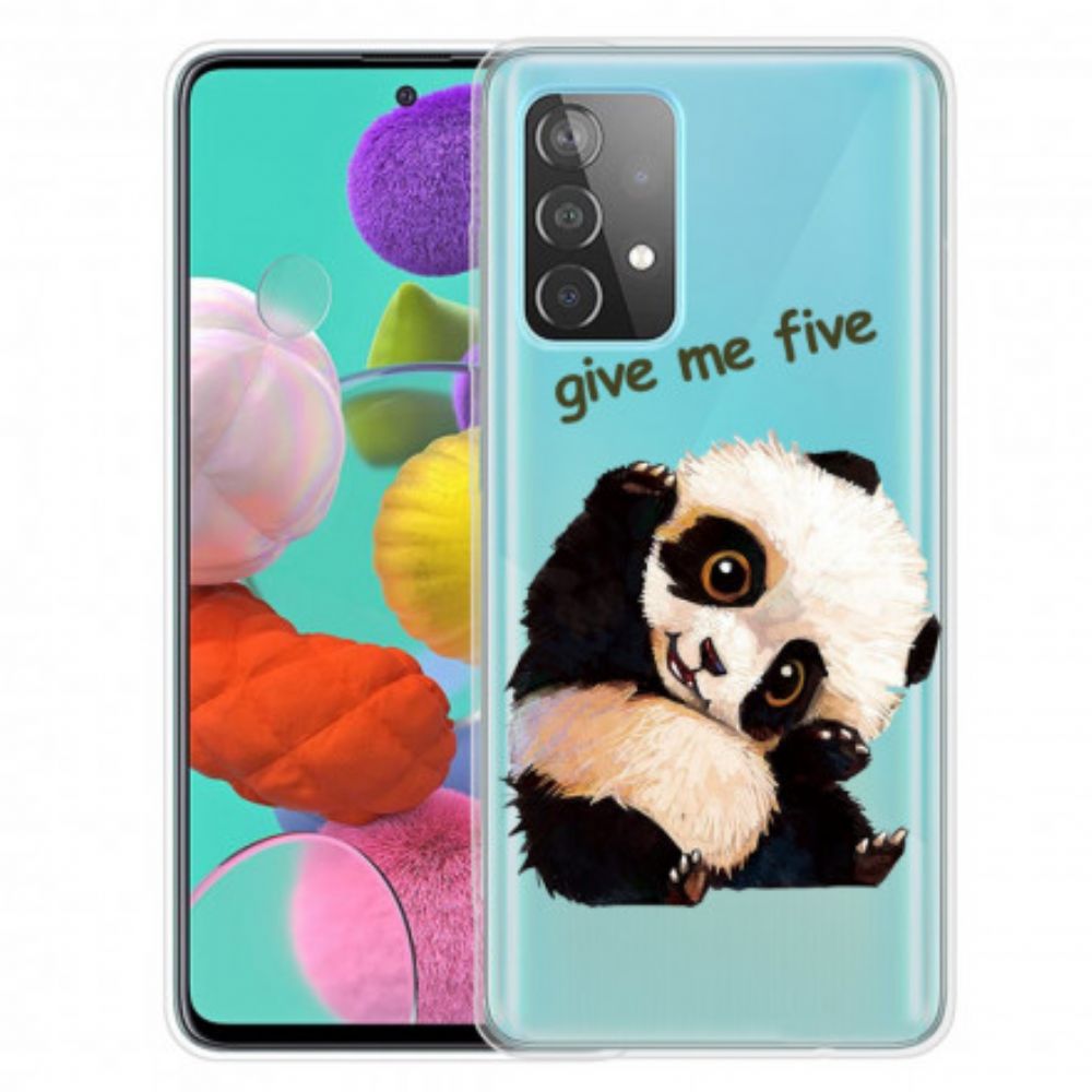 Telefoonhoesje voor Samsung Galaxy A52 4G / A52 5G / A52s 5G Panda Geef Me Vijf