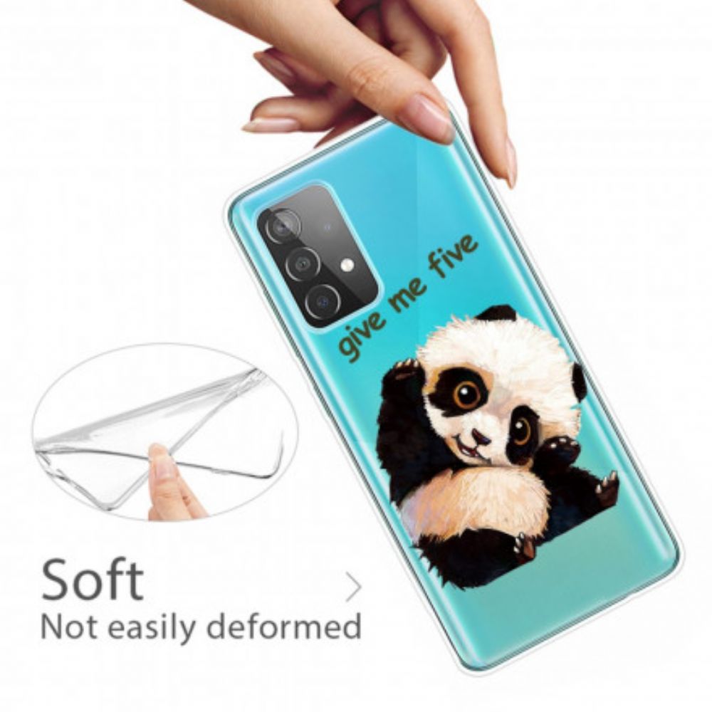 Telefoonhoesje voor Samsung Galaxy A52 4G / A52 5G / A52s 5G Panda Geef Me Vijf