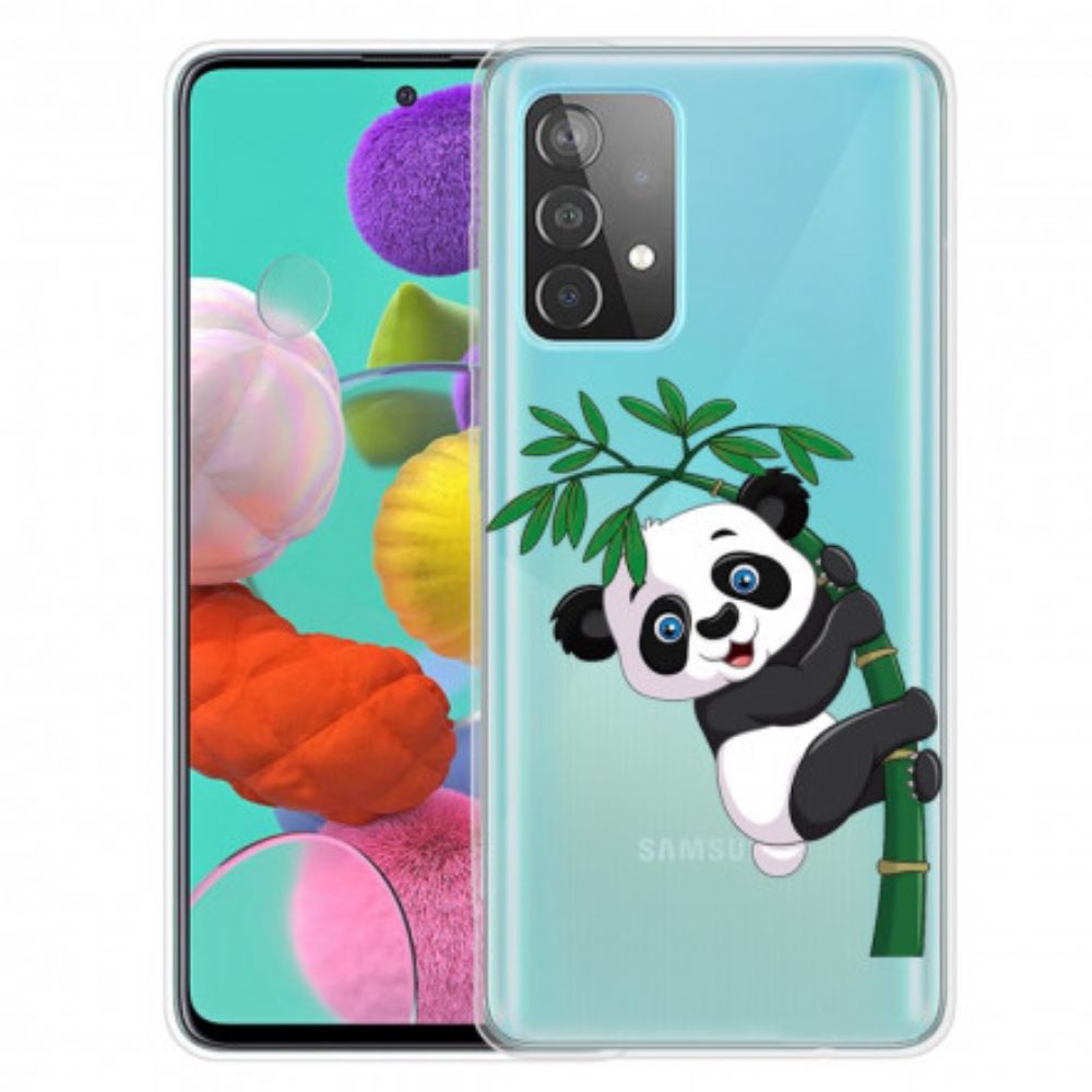 Telefoonhoesje voor Samsung Galaxy A52 4G / A52 5G / A52s 5G Panda Op Bamboe