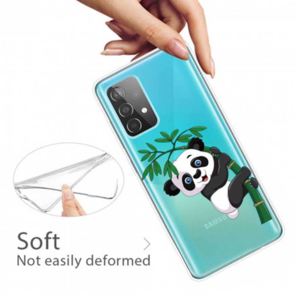 Telefoonhoesje voor Samsung Galaxy A52 4G / A52 5G / A52s 5G Panda Op Bamboe