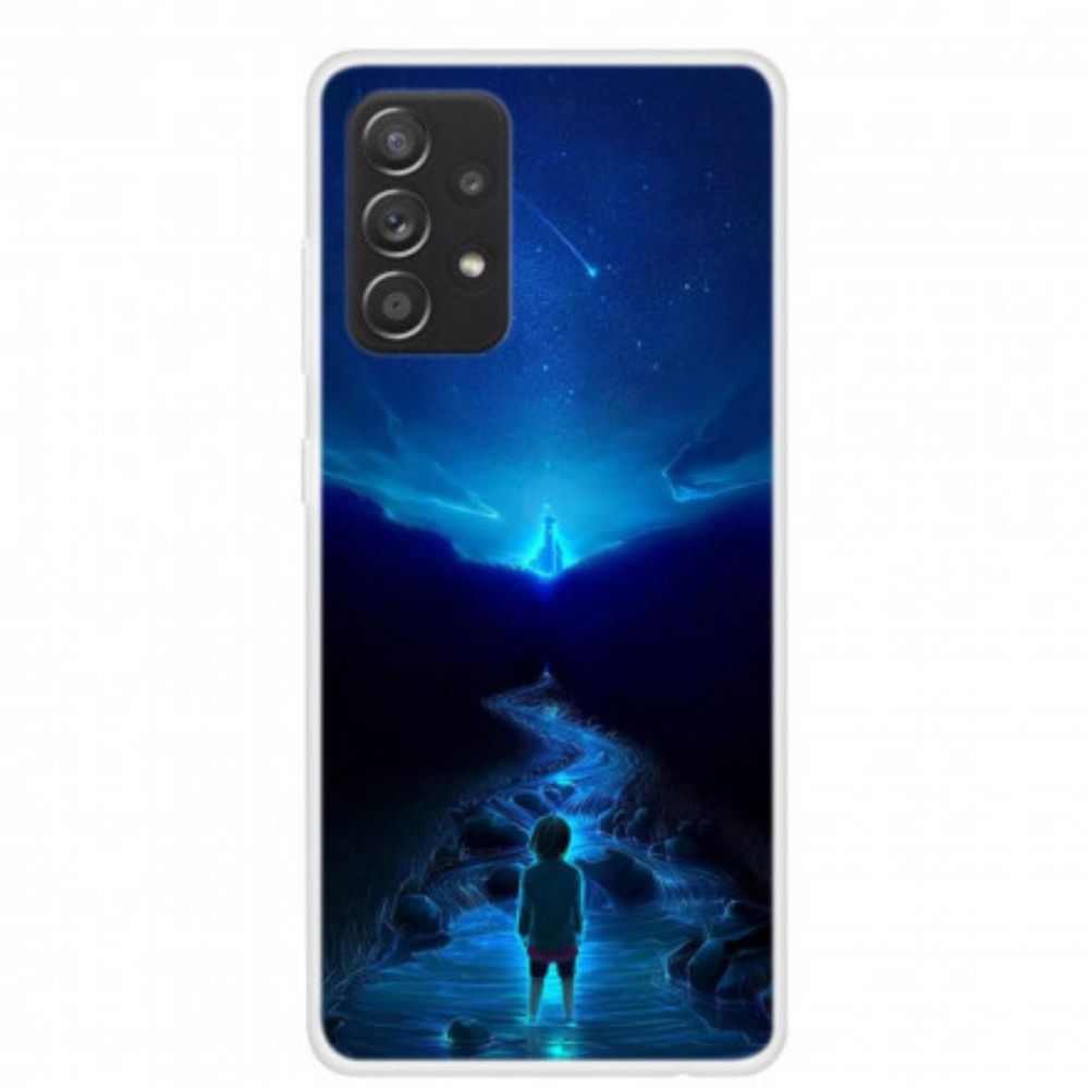 Telefoonhoesje voor Samsung Galaxy A52 4G / A52 5G / A52s 5G Planet Dreams Siliconen