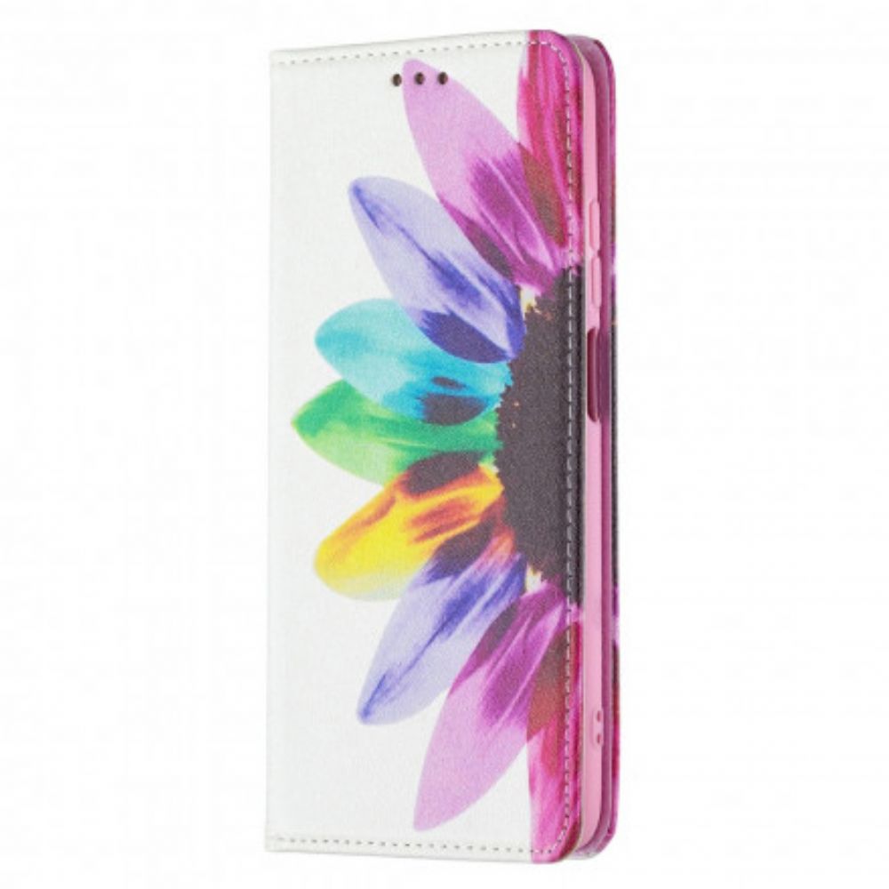 Bescherming Hoesje voor Xiaomi Redmi 10 Folio-hoesje Aquarel Bloem