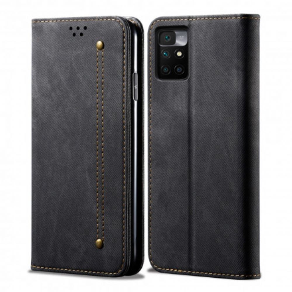 Bescherming Hoesje voor Xiaomi Redmi 10 Folio-hoesje Denimdoek