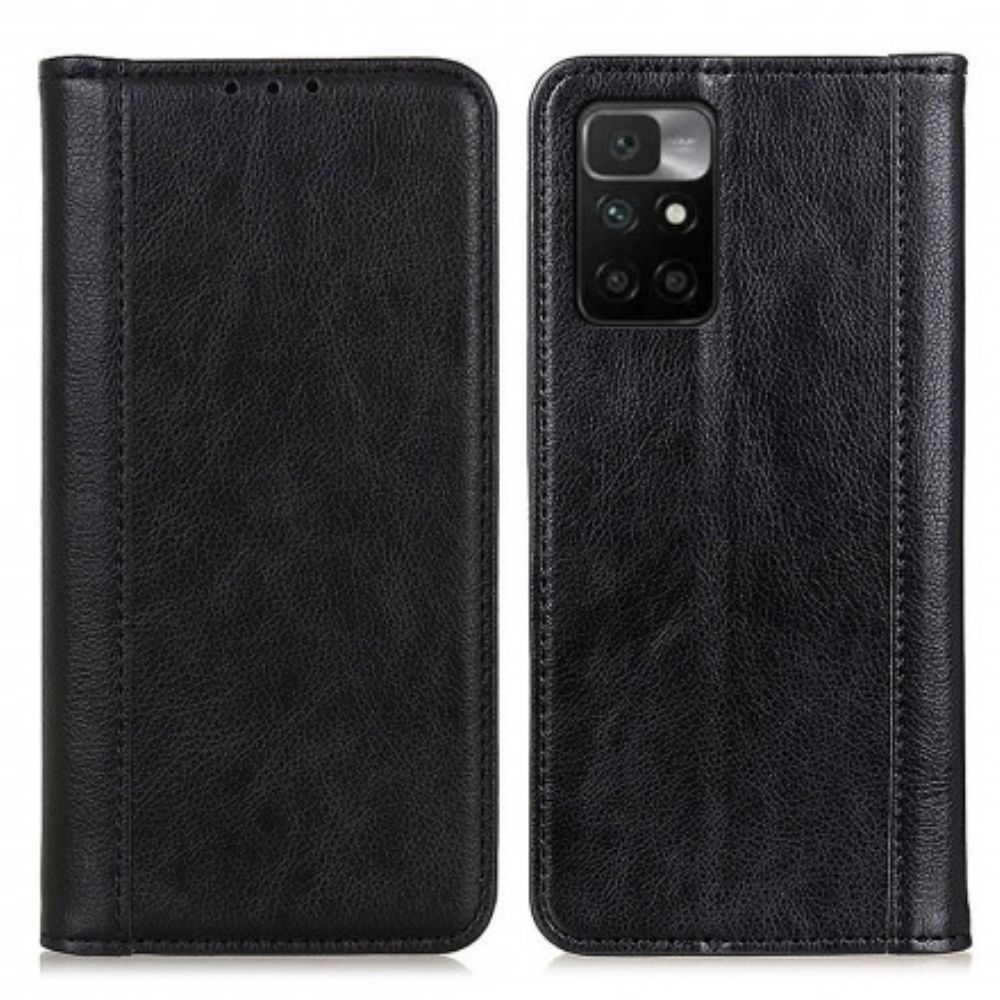 Bescherming Hoesje voor Xiaomi Redmi 10 Folio-hoesje Elegance Split Litchi Leer