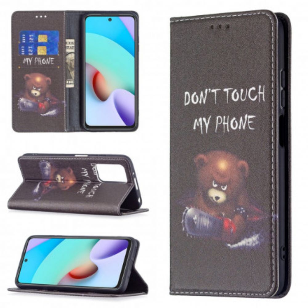 Bescherming Hoesje voor Xiaomi Redmi 10 Folio-hoesje Gevaarlijke Beer