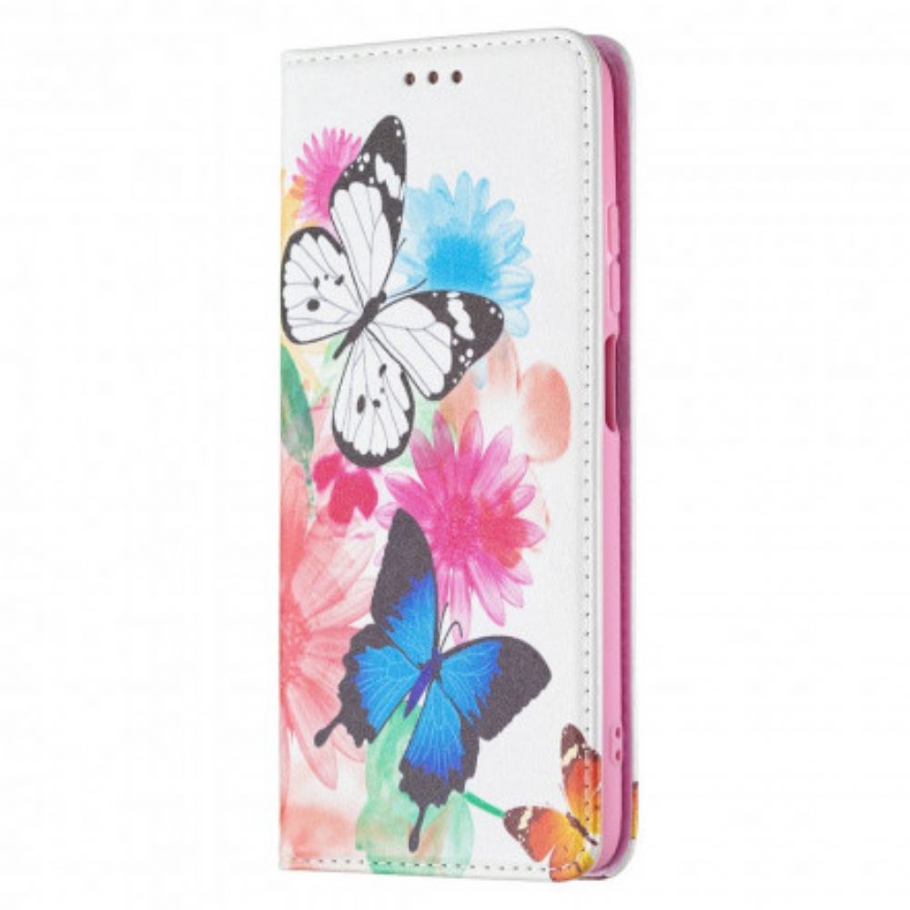 Bescherming Hoesje voor Xiaomi Redmi 10 Folio-hoesje Kleurrijke Vlinders