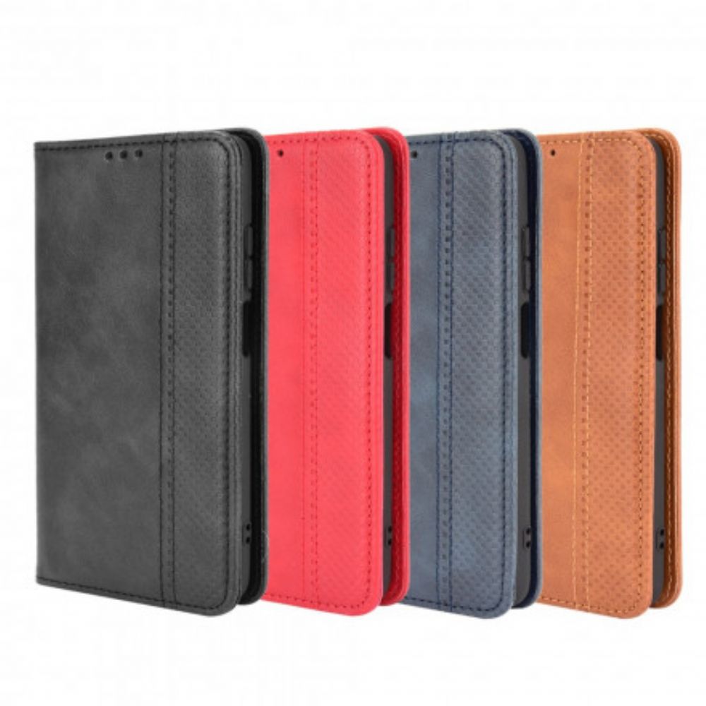 Bescherming Hoesje voor Xiaomi Redmi 10 Folio-hoesje Vintage Gestileerd Leereffect