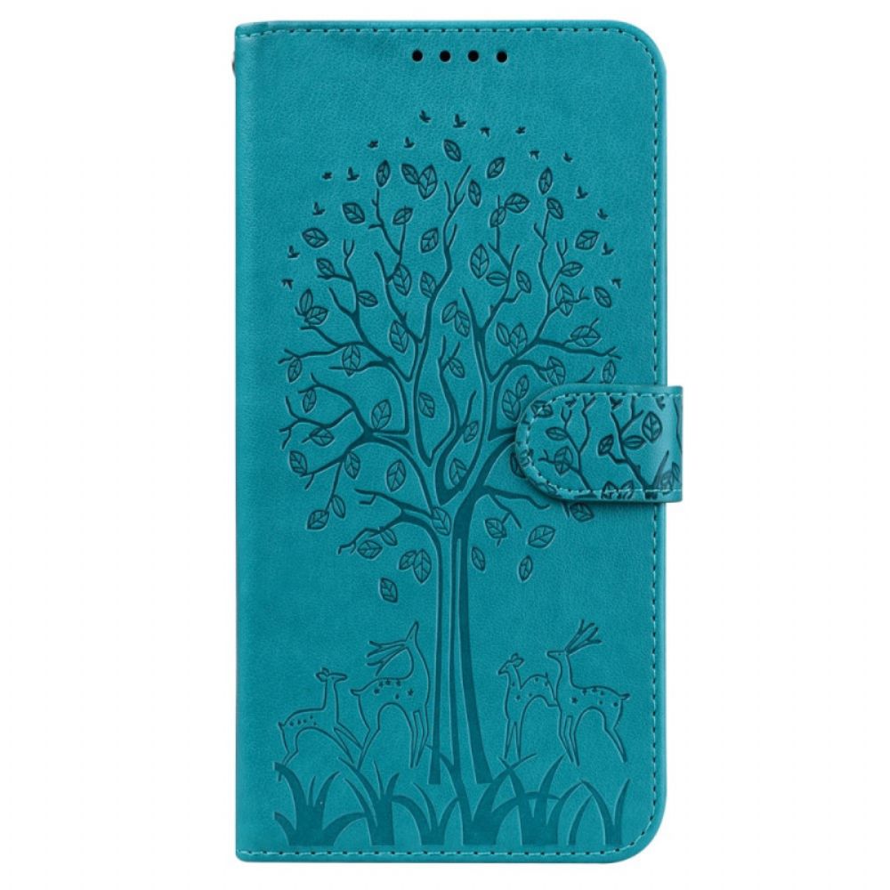 Flip Case voor Xiaomi Redmi 10 Boom En Hert