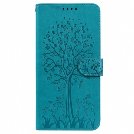 Flip Case voor Xiaomi Redmi 10 Boom En Hert