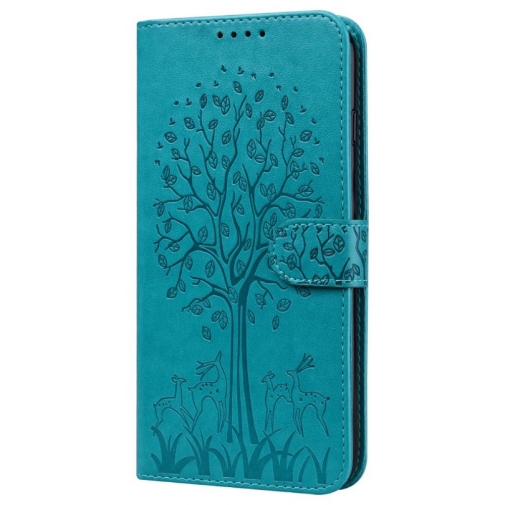 Flip Case voor Xiaomi Redmi 10 Boom En Hert