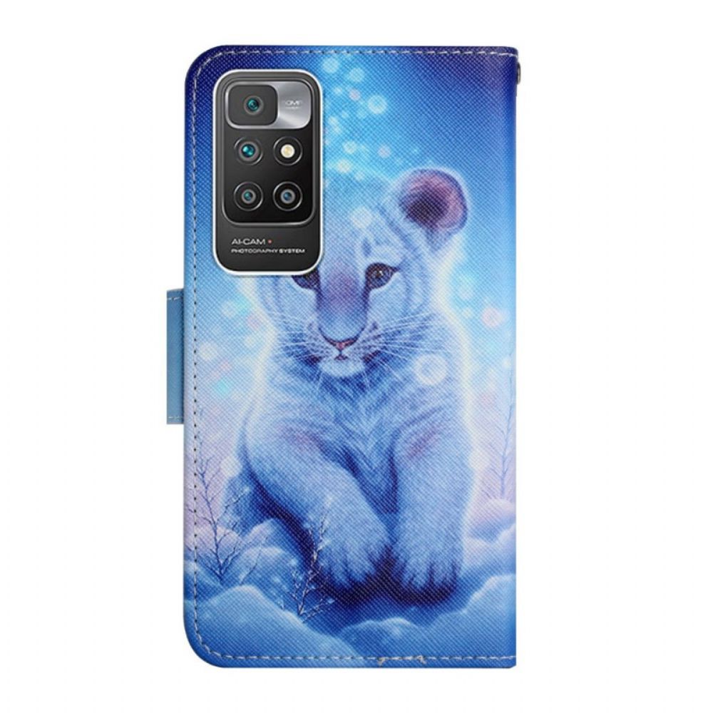 Flip Case voor Xiaomi Redmi 10 Sneeuwtijger