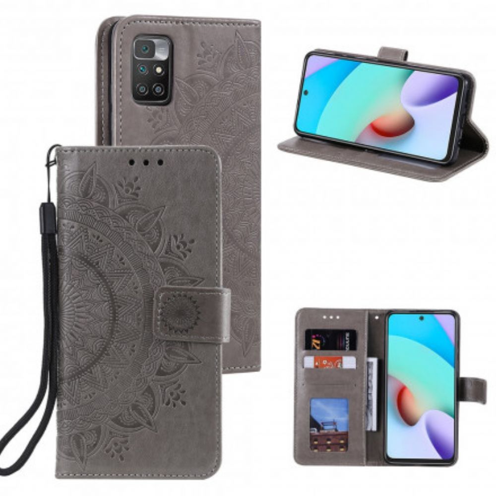 Flip Case voor Xiaomi Redmi 10 Zonnemandala