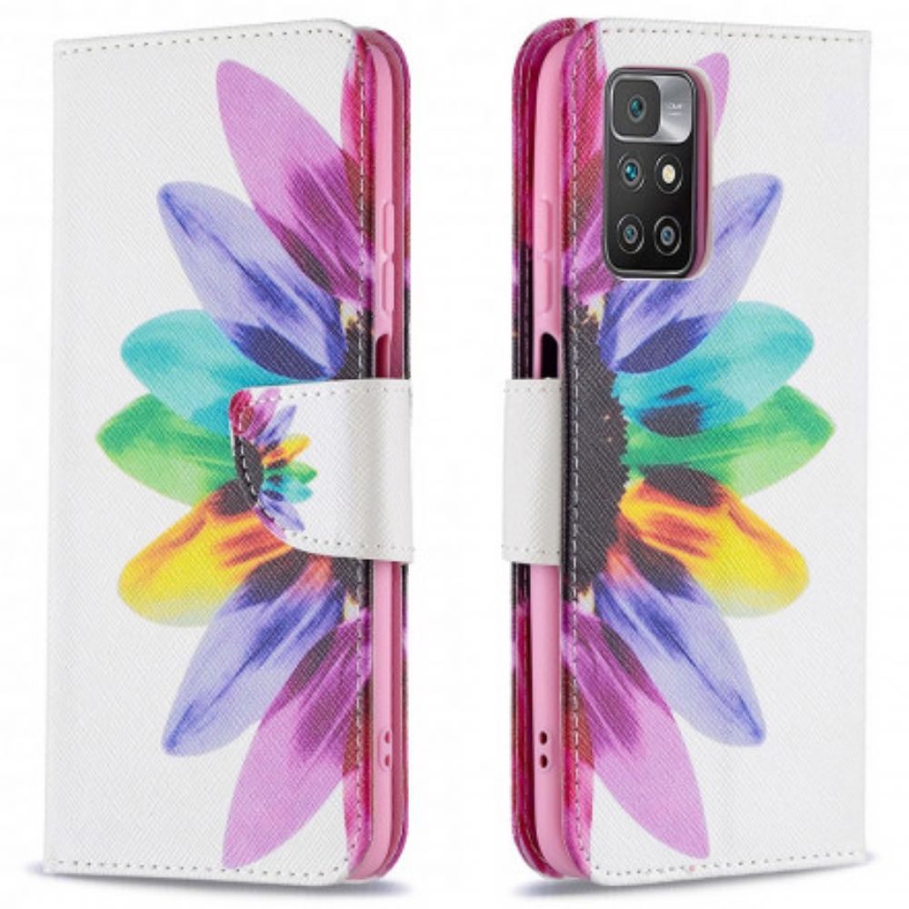 Folio-hoesje voor Xiaomi Redmi 10 Aquarel Bloem