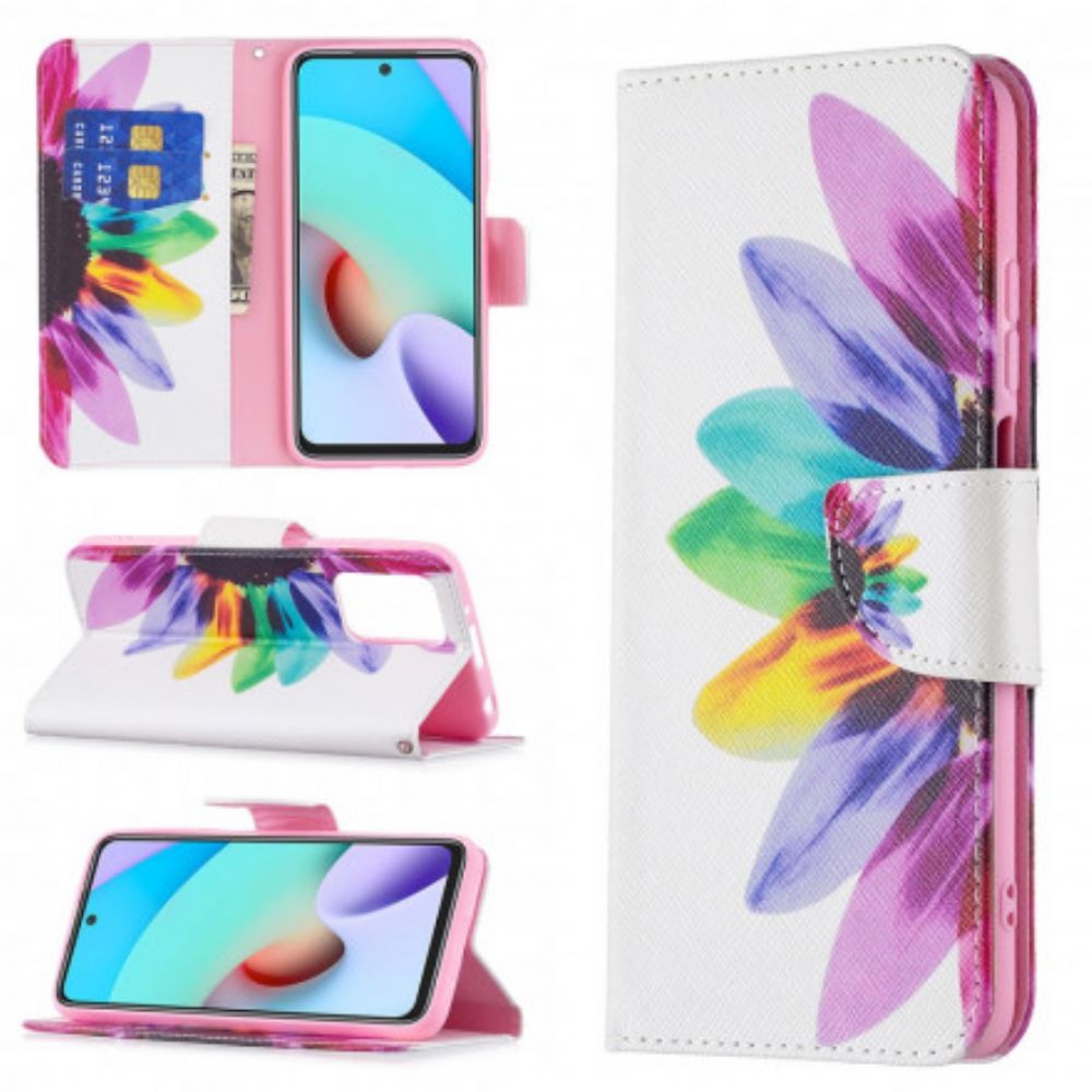 Folio-hoesje voor Xiaomi Redmi 10 Aquarel Bloem