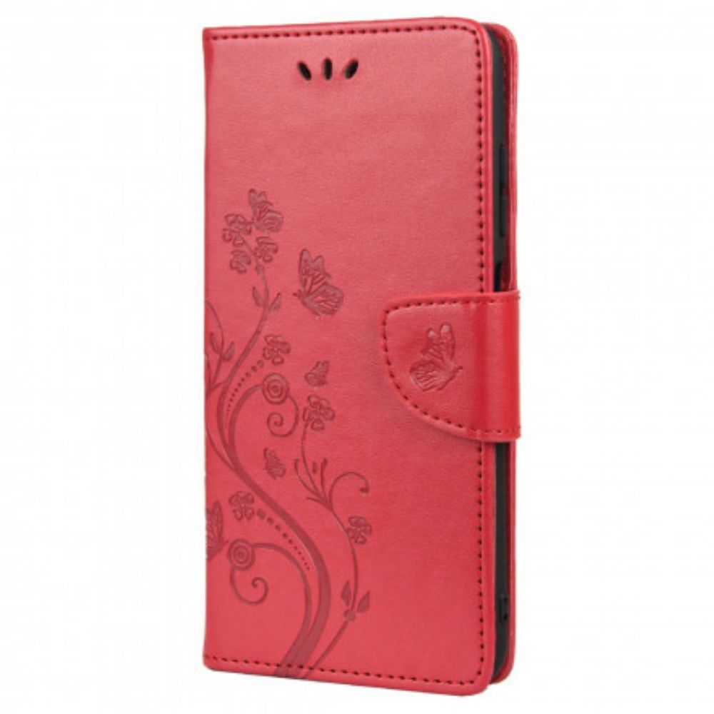 Folio-hoesje voor Xiaomi Redmi 10 Aziatische Vlinders En Bloemen