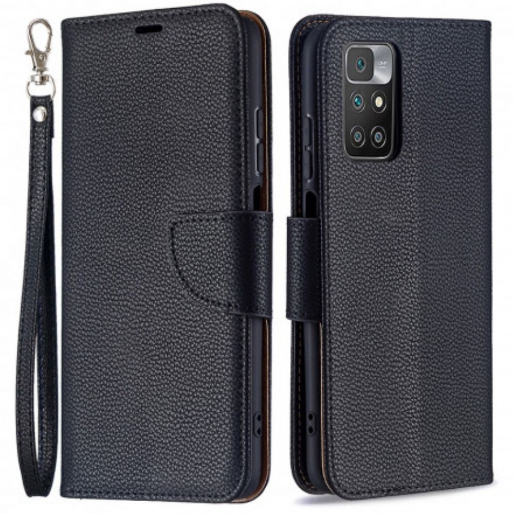 Folio-hoesje voor Xiaomi Redmi 10 Flip Case Litchi Flap Schuin