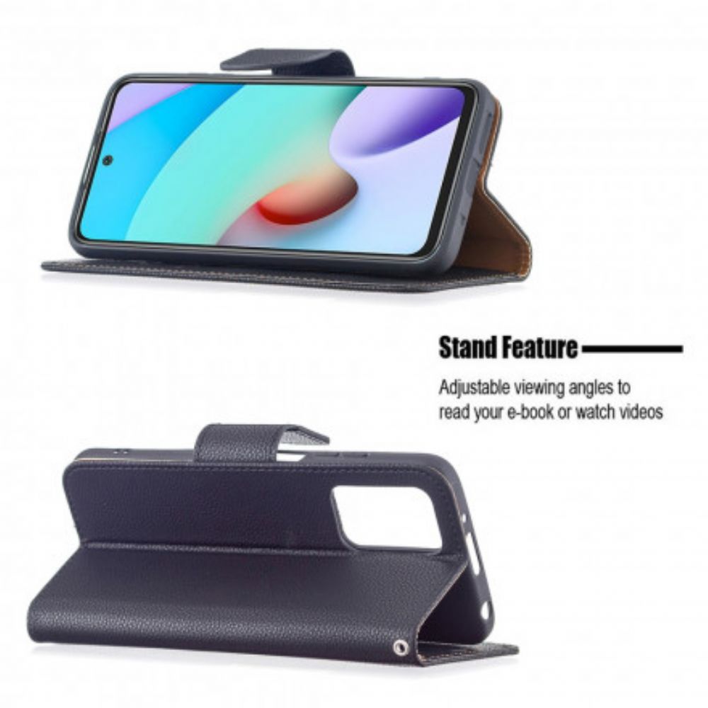 Folio-hoesje voor Xiaomi Redmi 10 Flip Case Litchi Flap Schuin