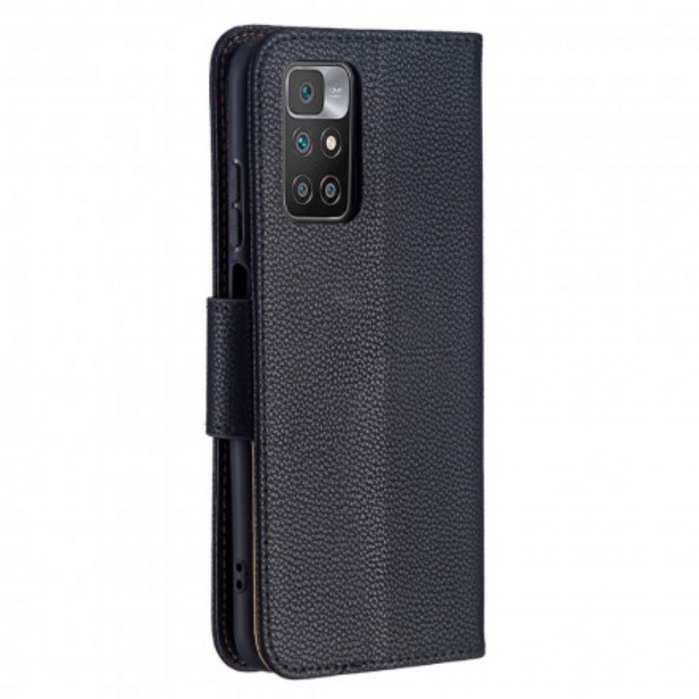 Folio-hoesje voor Xiaomi Redmi 10 Flip Case Litchi Flap Schuin