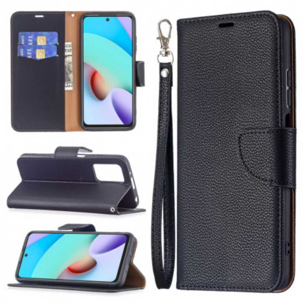 Folio-hoesje voor Xiaomi Redmi 10 Flip Case Litchi Flap Schuin