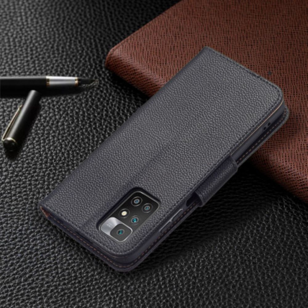 Folio-hoesje voor Xiaomi Redmi 10 Flip Case Litchi Flap Schuin