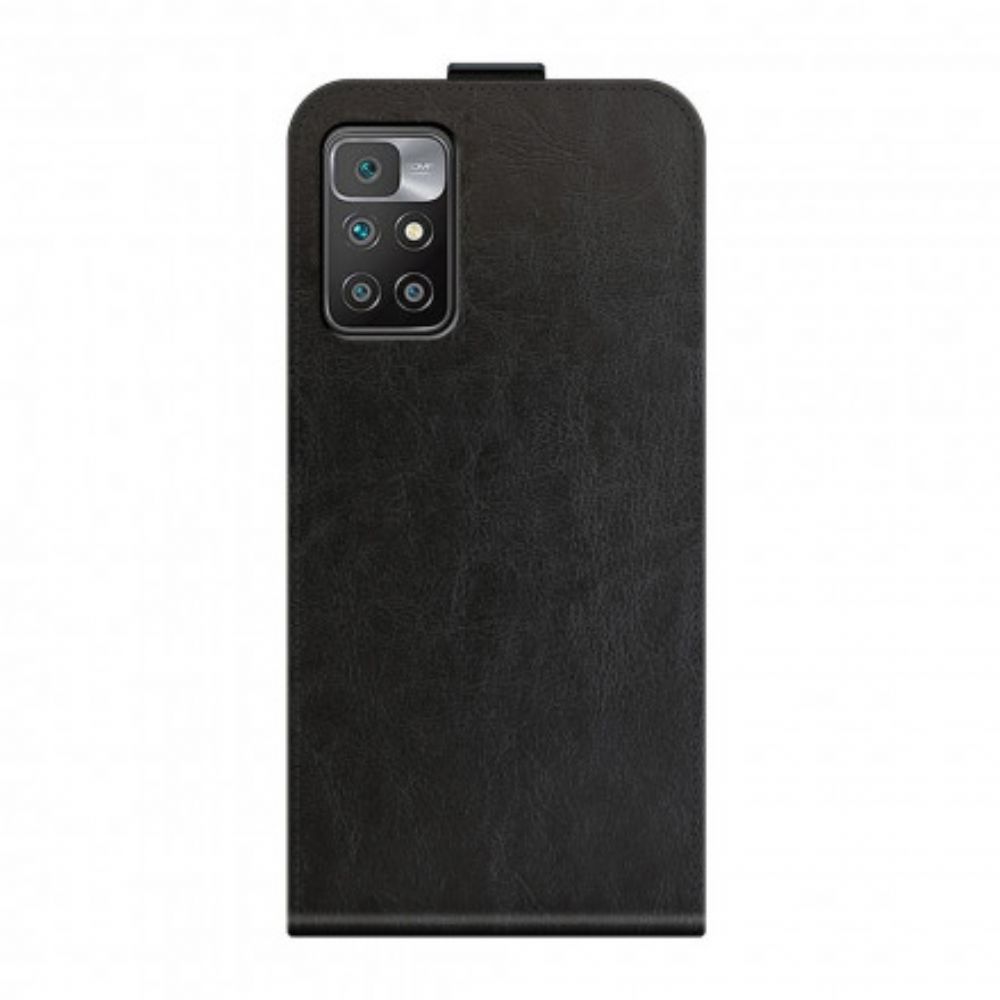 Folio-hoesje voor Xiaomi Redmi 10 Flip Case Verticaal Leereffect Met Flap