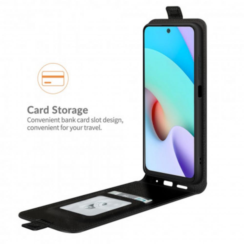 Folio-hoesje voor Xiaomi Redmi 10 Flip Case Verticaal Leereffect Met Flap