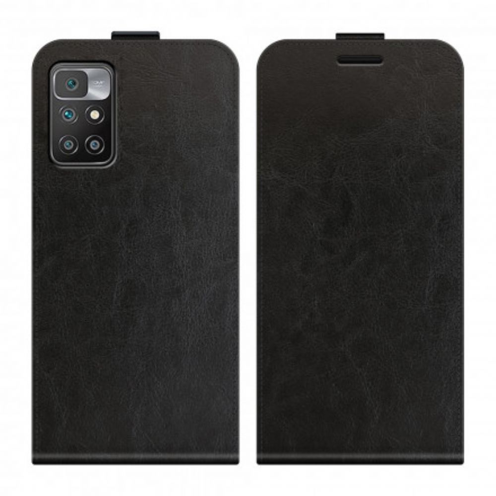 Folio-hoesje voor Xiaomi Redmi 10 Flip Case Verticaal Leereffect Met Flap