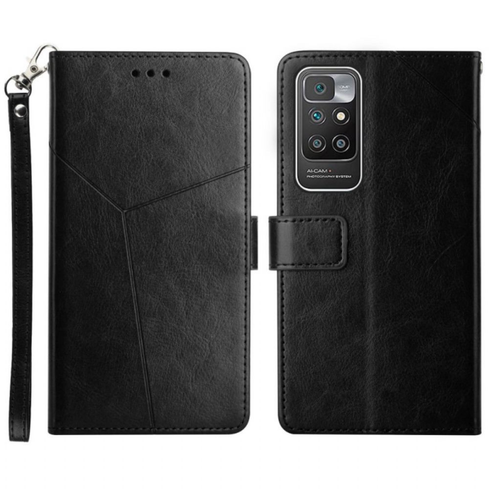 Folio-hoesje voor Xiaomi Redmi 10 Geo Y Design Lederen Stijl