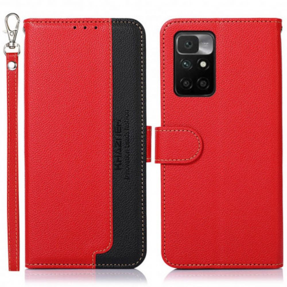 Folio-hoesje voor Xiaomi Redmi 10 Liche-stijl Rfid Khazneh