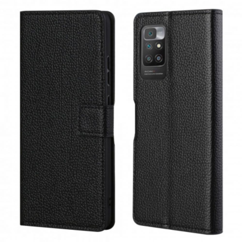 Folio-hoesje voor Xiaomi Redmi 10 Litchi-leereffect