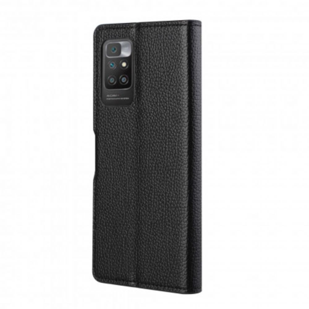 Folio-hoesje voor Xiaomi Redmi 10 Litchi-leereffect