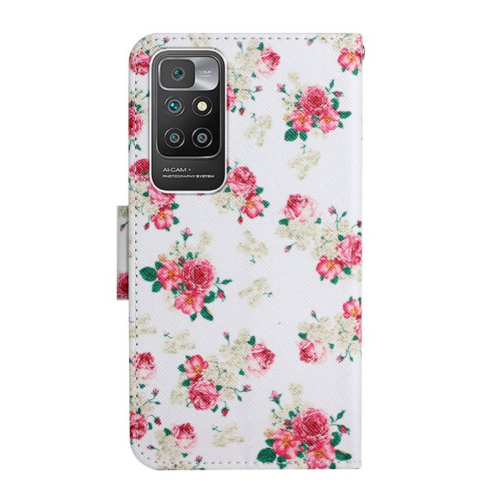 Folio-hoesje voor Xiaomi Redmi 10 Royal Liberty-bloemen