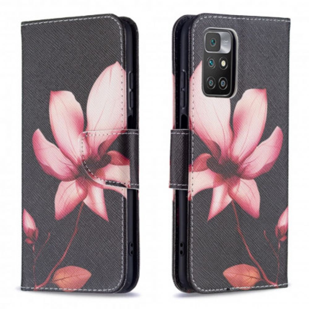 Folio-hoesje voor Xiaomi Redmi 10 Roze Bloem