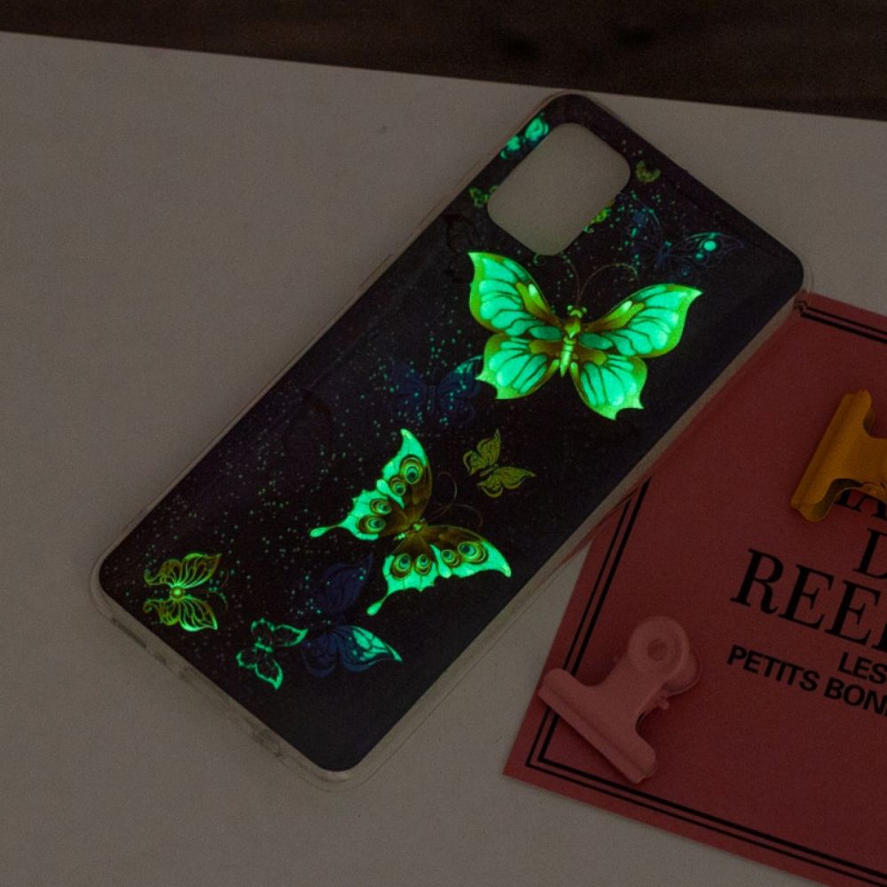 Hoesje voor Xiaomi Redmi 10 Fluorescerende Vlinders