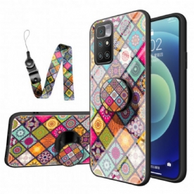 Hoesje voor Xiaomi Redmi 10 Magnetische Patchwork Houder