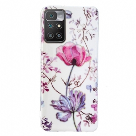 Hoesje voor Xiaomi Redmi 10 Marmerbloemen