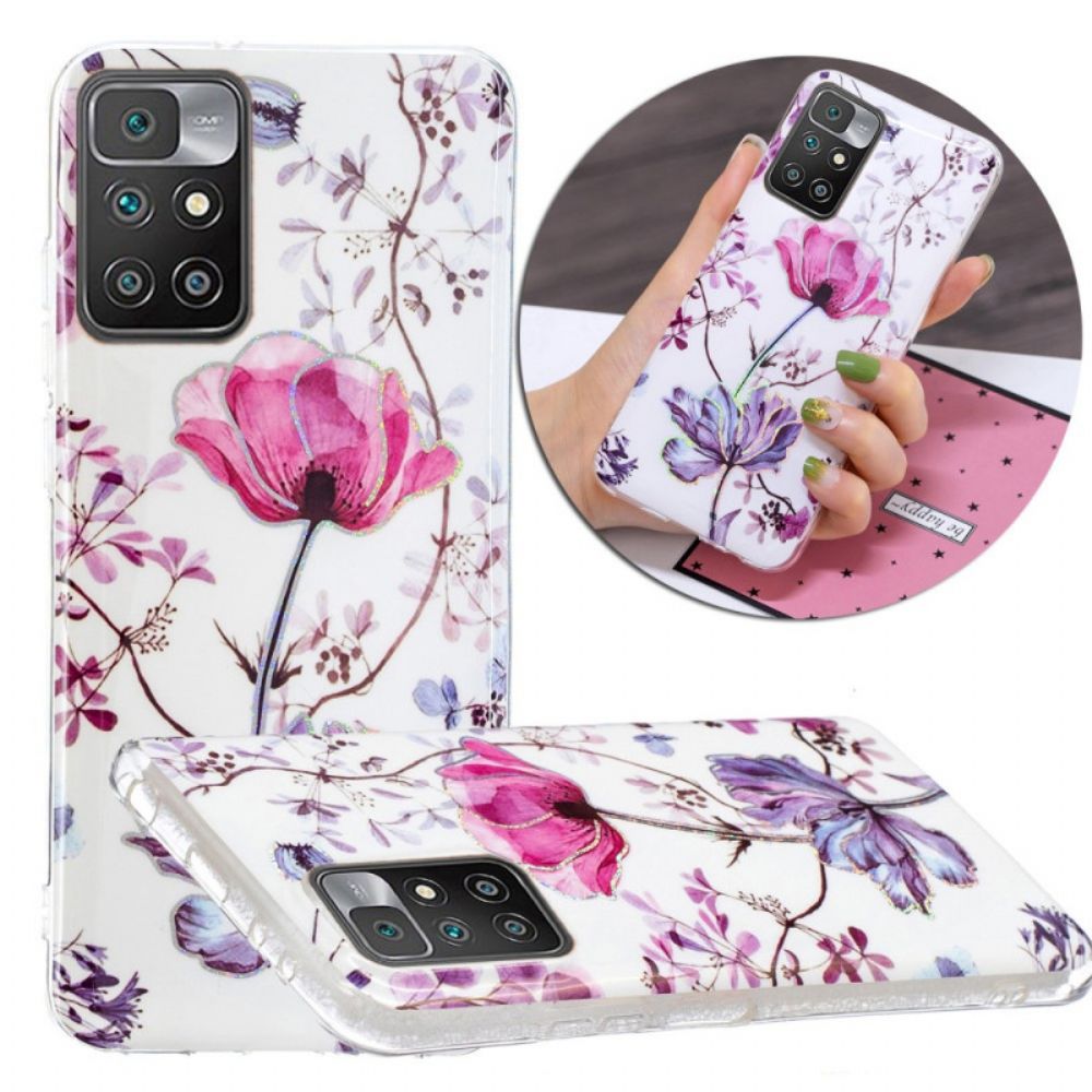 Hoesje voor Xiaomi Redmi 10 Marmerbloemen