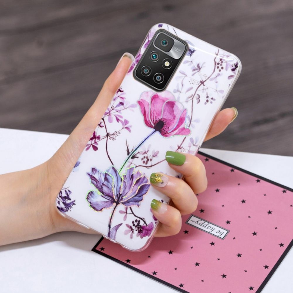 Hoesje voor Xiaomi Redmi 10 Marmerbloemen