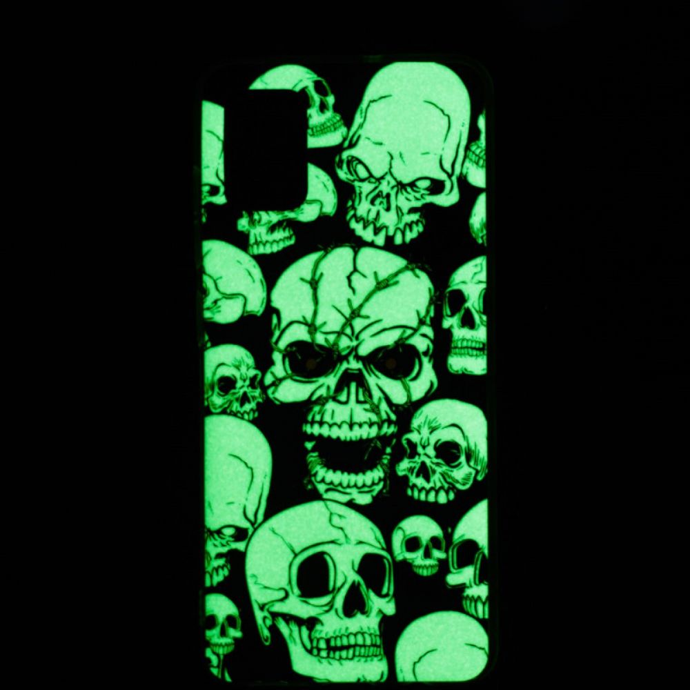 Hoesje voor Xiaomi Redmi 10 Pas Op Voor Fluorescerende Schedels