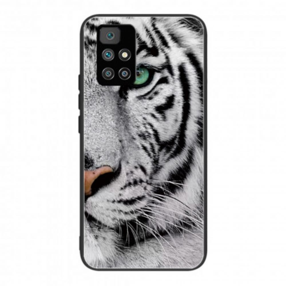 Hoesje voor Xiaomi Redmi 10 Tijger Gehard Glas