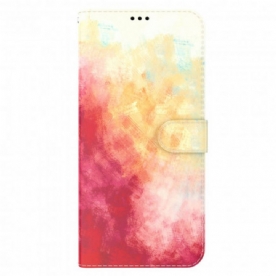 Leren Hoesje voor Xiaomi Redmi 10 Aquarel