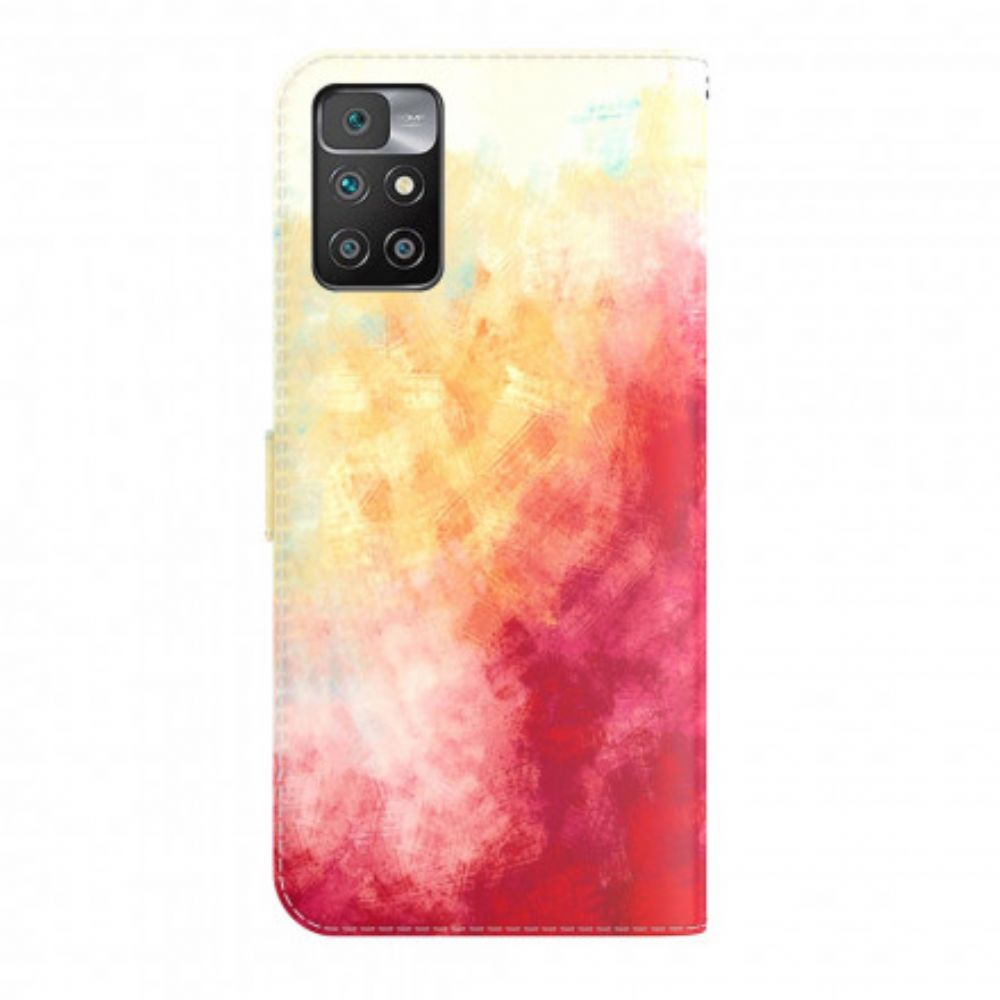 Leren Hoesje voor Xiaomi Redmi 10 Aquarel