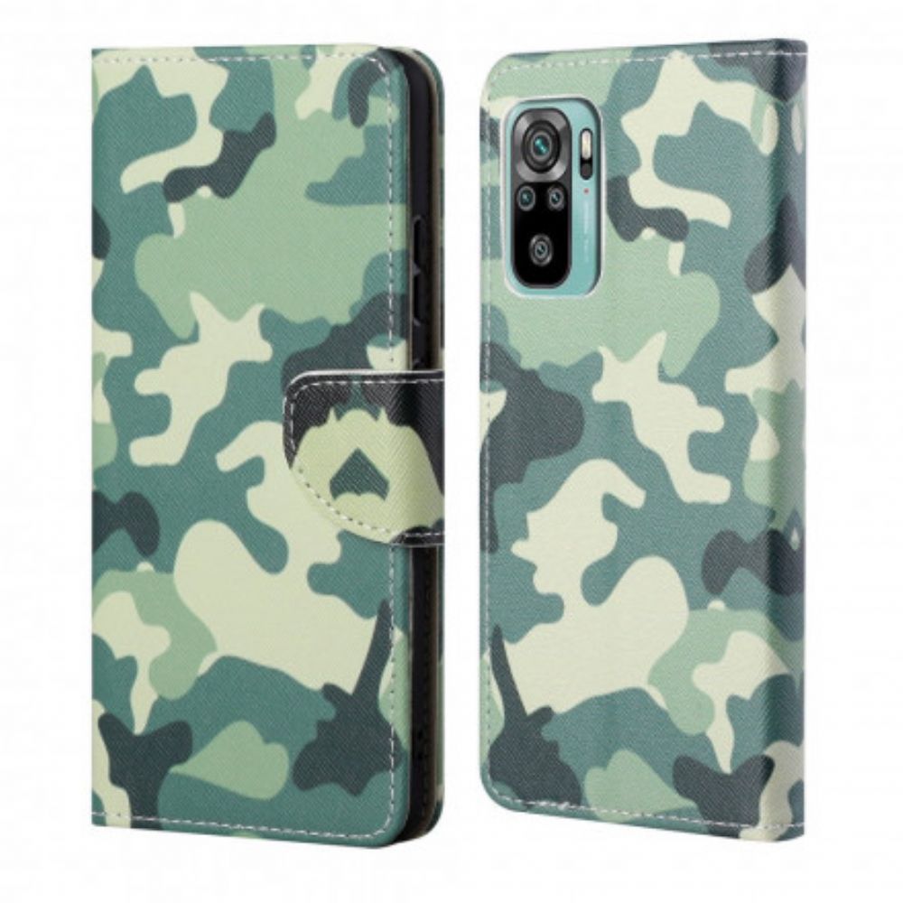 Leren Hoesje voor Xiaomi Redmi 10 Camouflage