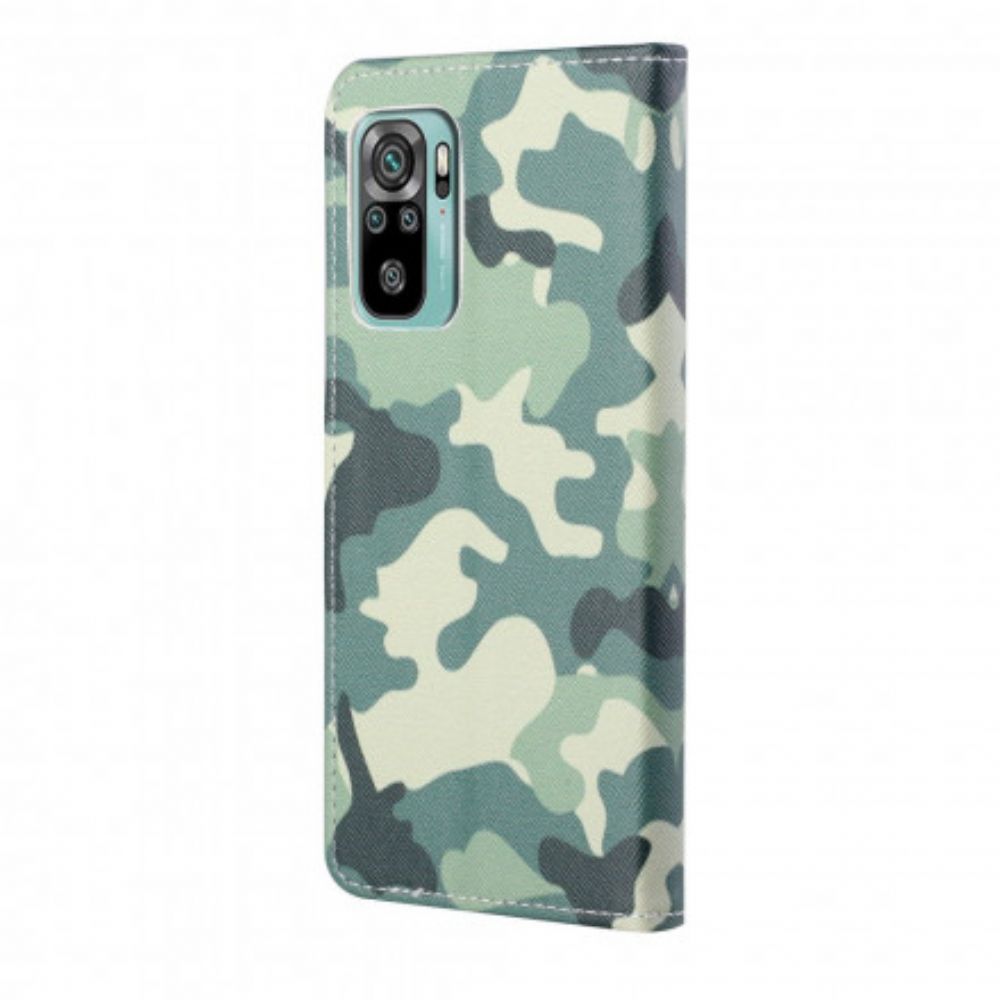 Leren Hoesje voor Xiaomi Redmi 10 Camouflage