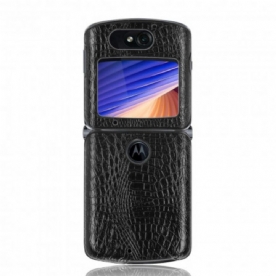 Hoesje voor Motorola Razr 5G Krokodillenleereffect