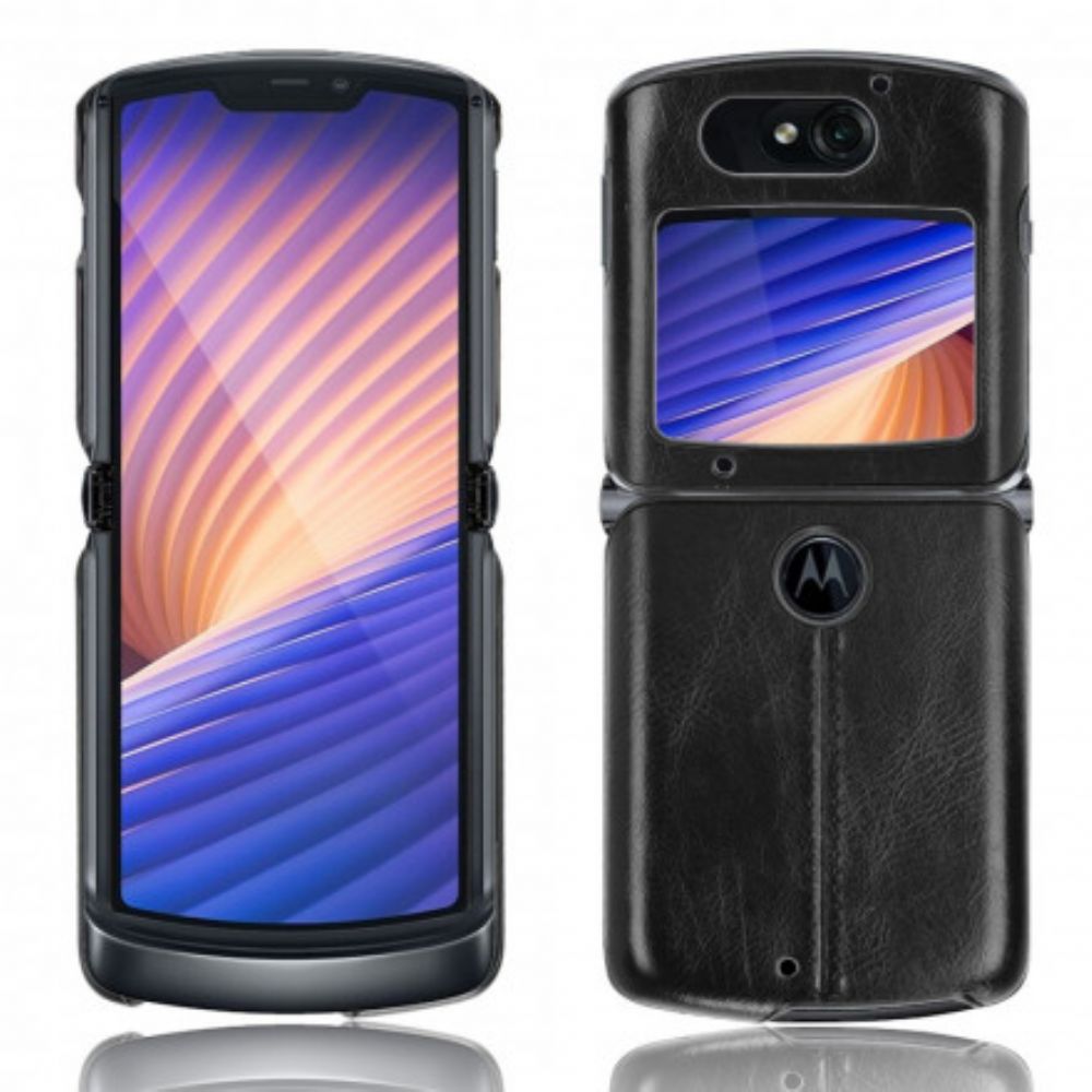 Hoesje voor Motorola Razr 5G Kunstleer Stiksels