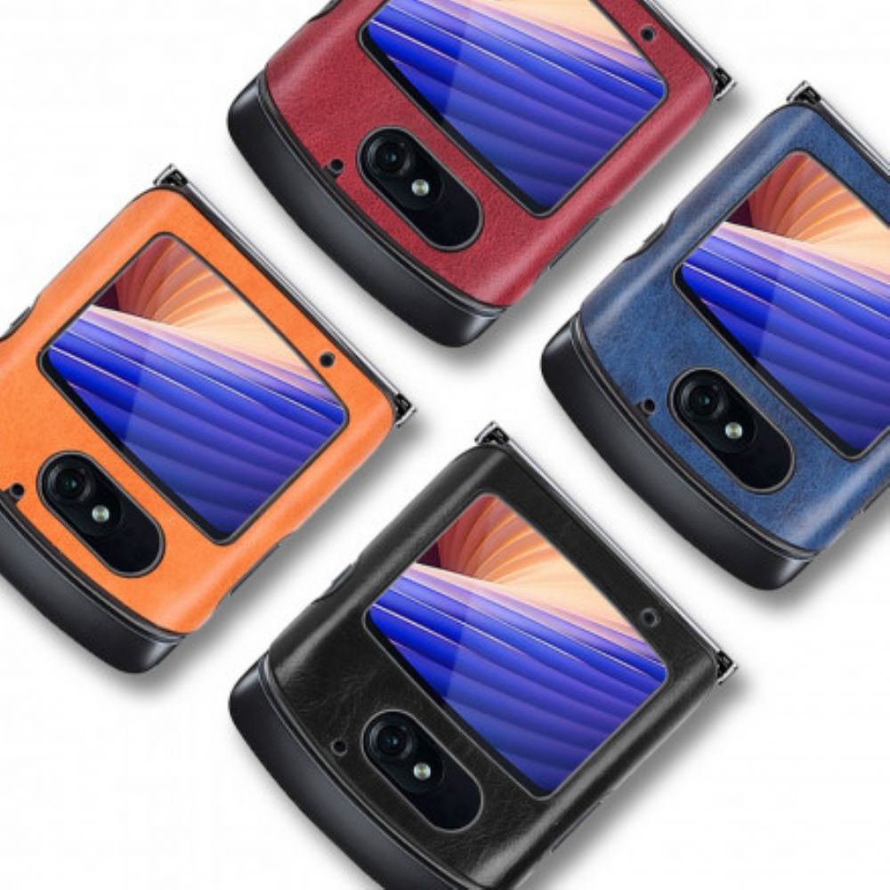 Hoesje voor Motorola Razr 5G Kunstleer Stiksels