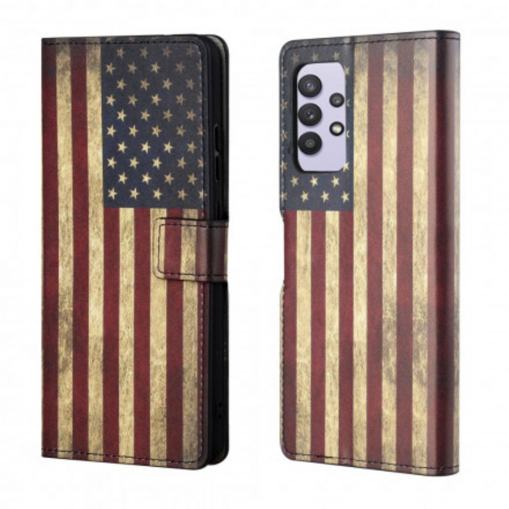 Folio-hoesje voor Samsung Galaxy A32 4G Amerikaanse Vlag