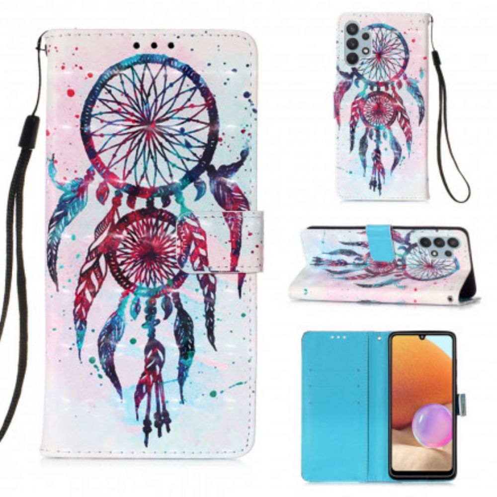 Folio-hoesje voor Samsung Galaxy A32 4G Aquarel Dromenvanger