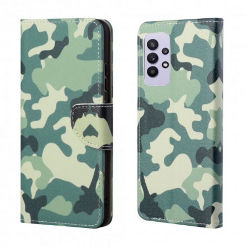 Folio-hoesje voor Samsung Galaxy A32 4G Militaire Camouflage